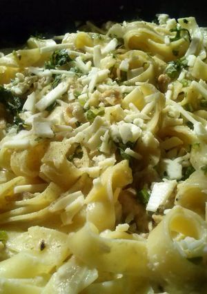 Foto resep Creamy Tofu Pasta (Tagliatelle ala Carbonara)