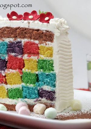 Foto resep Domino Rainbow Cake