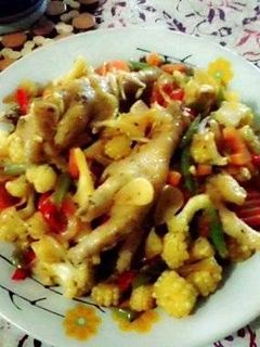 Foto resep Ceker Sayur Pelangi