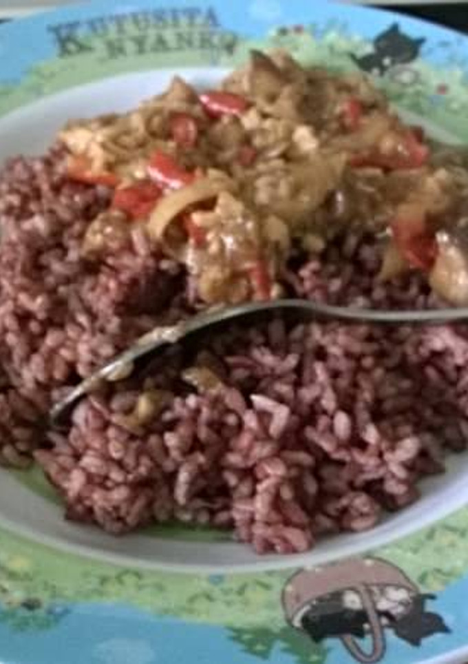 Foto resep Terong Jamur Tempe Cah Lada Hitam