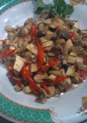 Foto resep tumis jamur merang saus tiram