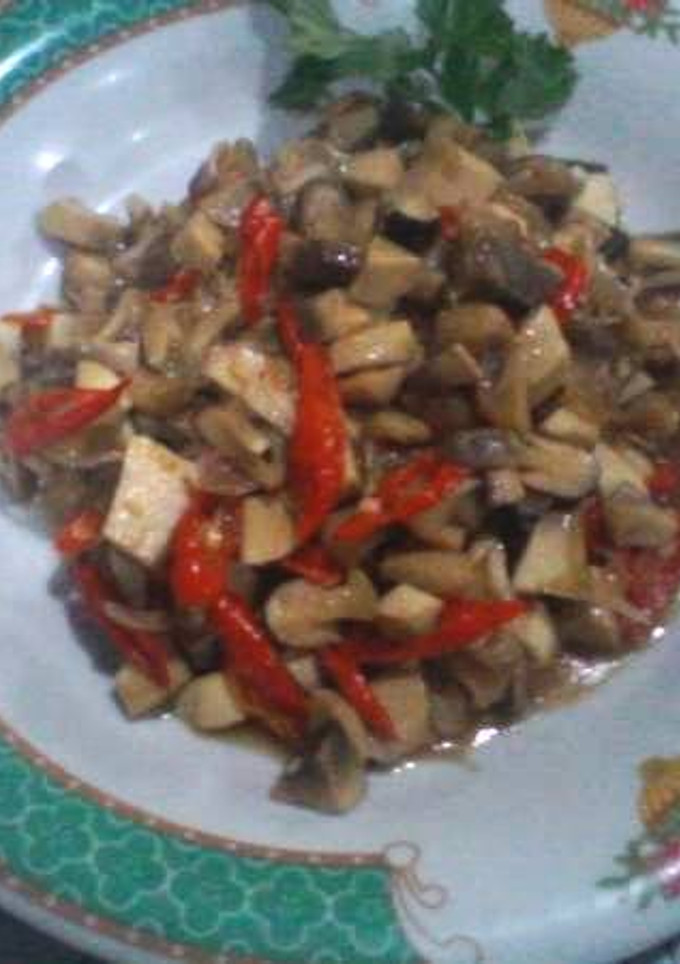 Foto resep tumis jamur merang saus tiram