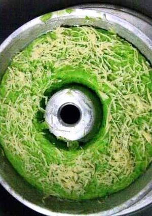 Foto resep cake kukus pandan keju ala jtt