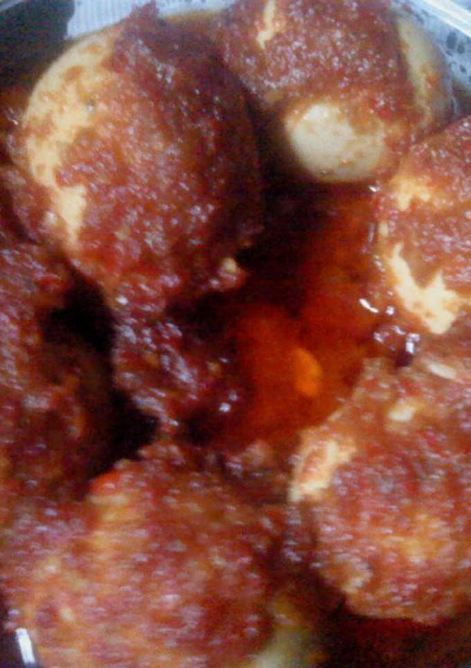Foto resep sambal telor pedas