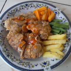 Steak daging sapi crispy sederhana রেসিপির প্রধান ছবি