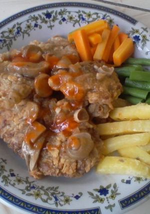 Foto resep Steak daging sapi crispy sederhana