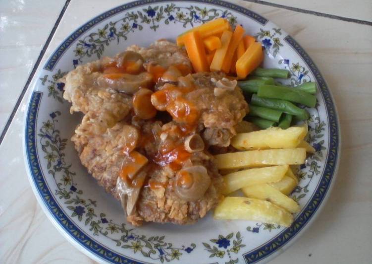Resep Steak Daging Sapi Crispy Sederhana Oleh Wati Angs