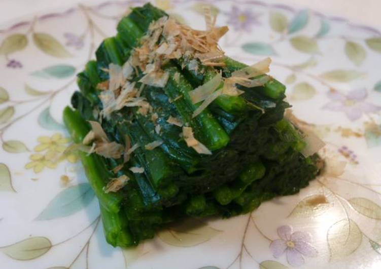 Teknik membuat salad bayam jepang (ohitashi horenso)