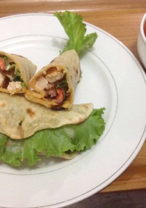 Foto resep Spicy grilled chicken tortilla