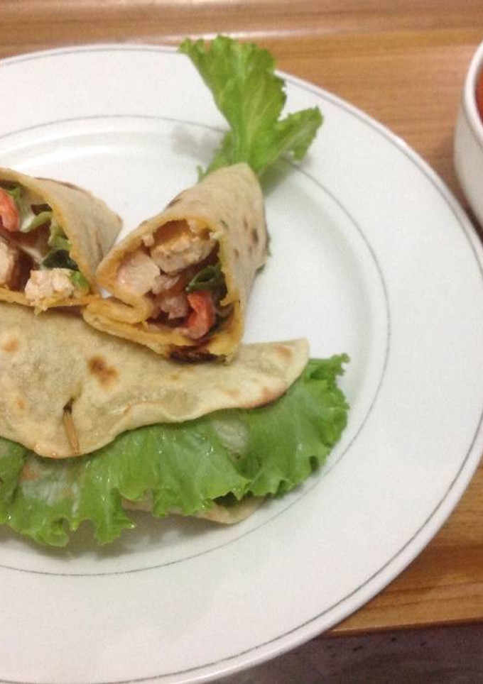 Foto resep Spicy grilled chicken tortilla