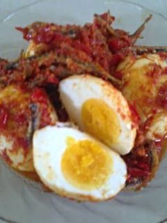 Foto resep Telur Balado Ikan Teri sederhana
