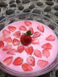 Foto resep Puding Yoghurt strawberry