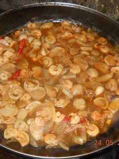 Foto resep oseng udang jamur kancing