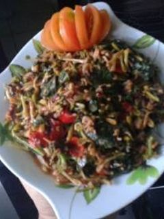 Foto resep oseng bunga pepaya daun singkong