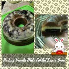 รูปของ Puding Vanila Milo Coklat lapis Oreo