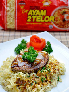 Foto resep Mie Steak Tenggiri Teriyaki
