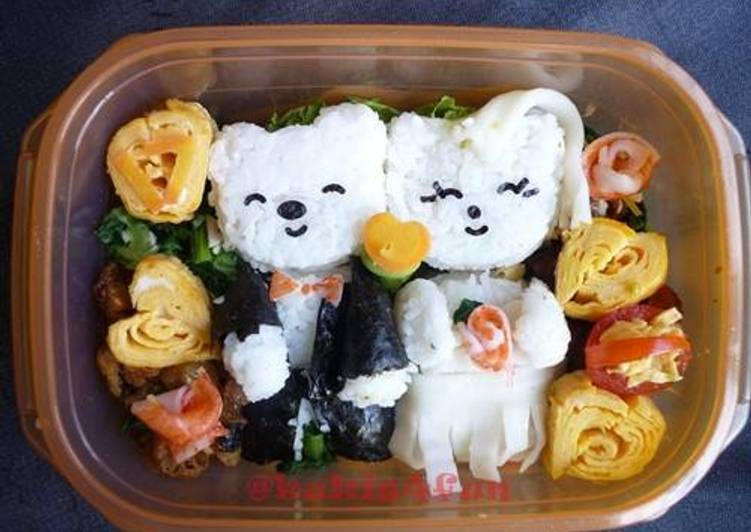 Cara buat Wedding Anniversary Bento yang lezat dan Mudah Dibuat