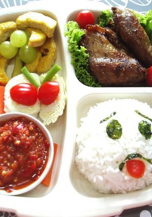 Foto resep Bento Ayam Penyet