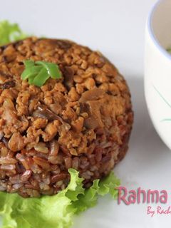 Foto resep Tim Nasi Merah Ayam Jamur