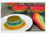 Rainbow Caramel Custard Pudding