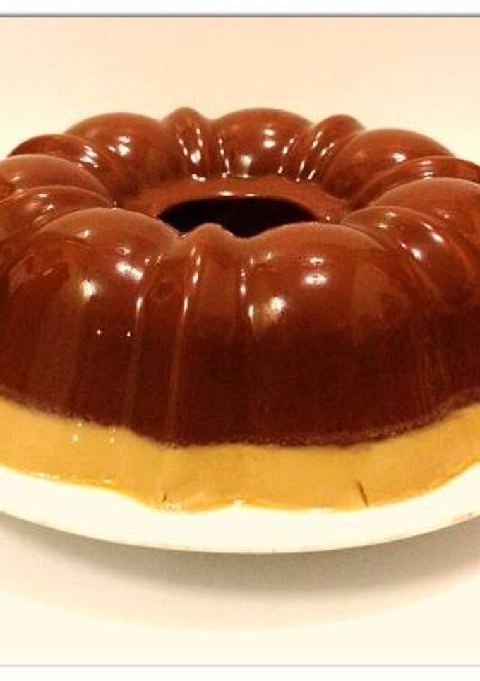 Foto resep Puding Cokelat Kacang Lapis Moka