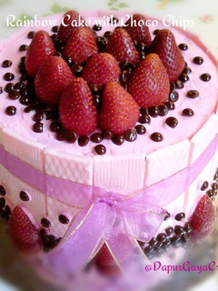 Foto resep Rainbow Cake with Choco Chips