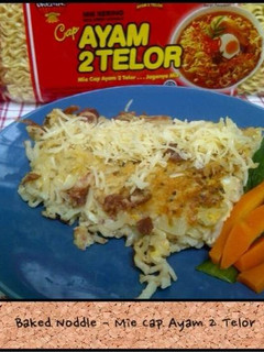 Foto resep Baked Noddle - Mie Cap Ayam 2 Telor