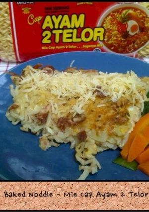 Foto resep Baked Noddle - Mie Cap Ayam 2 Telor