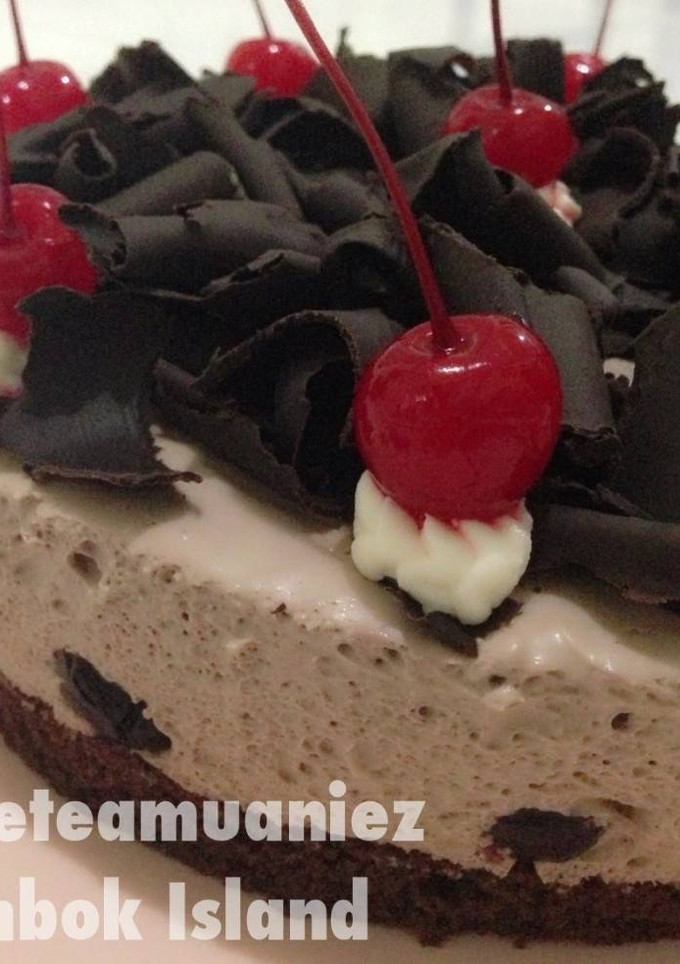 Foto resep No-Bake Black Forest Cheesecake