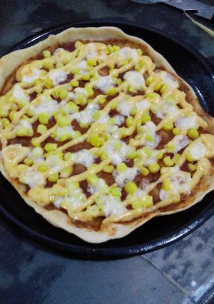 Foto resep Pizza Corn Spicy Mayo