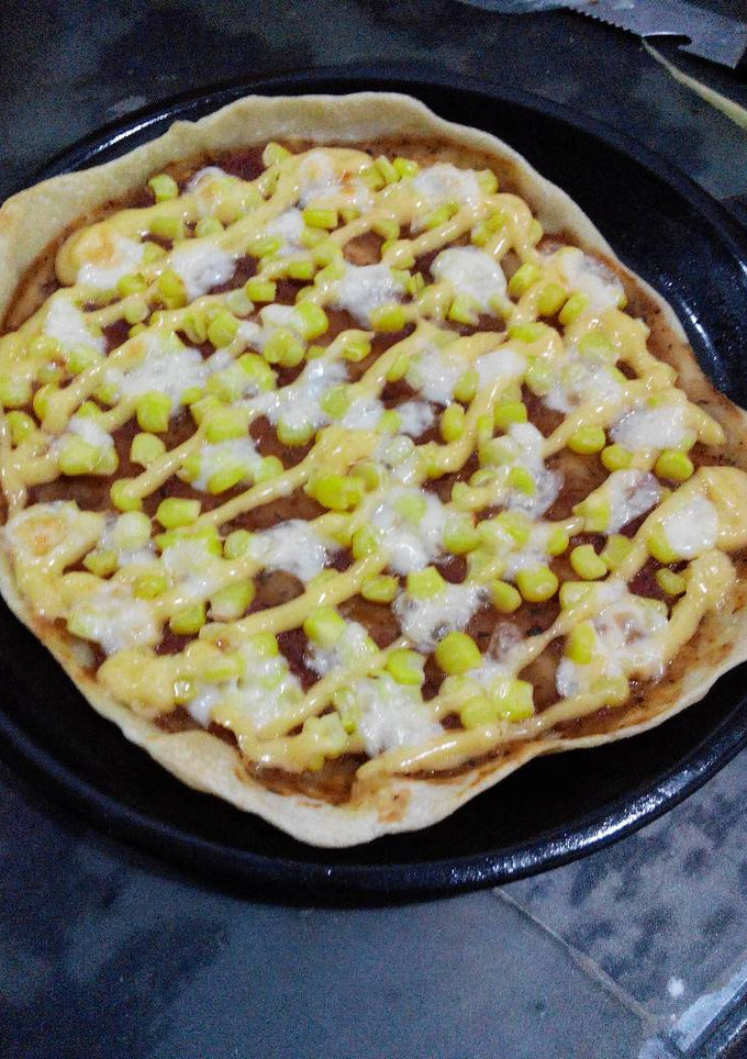 Foto resep Pizza Corn Spicy Mayo