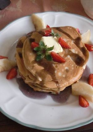 Foto resep Oatmeal Strawberry Yoghurt Pancake