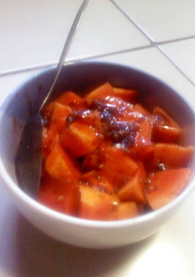 Foto resep rujak pepaya siram