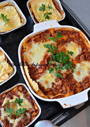 Foto resep Lasagne Daging Giling dan Sosis