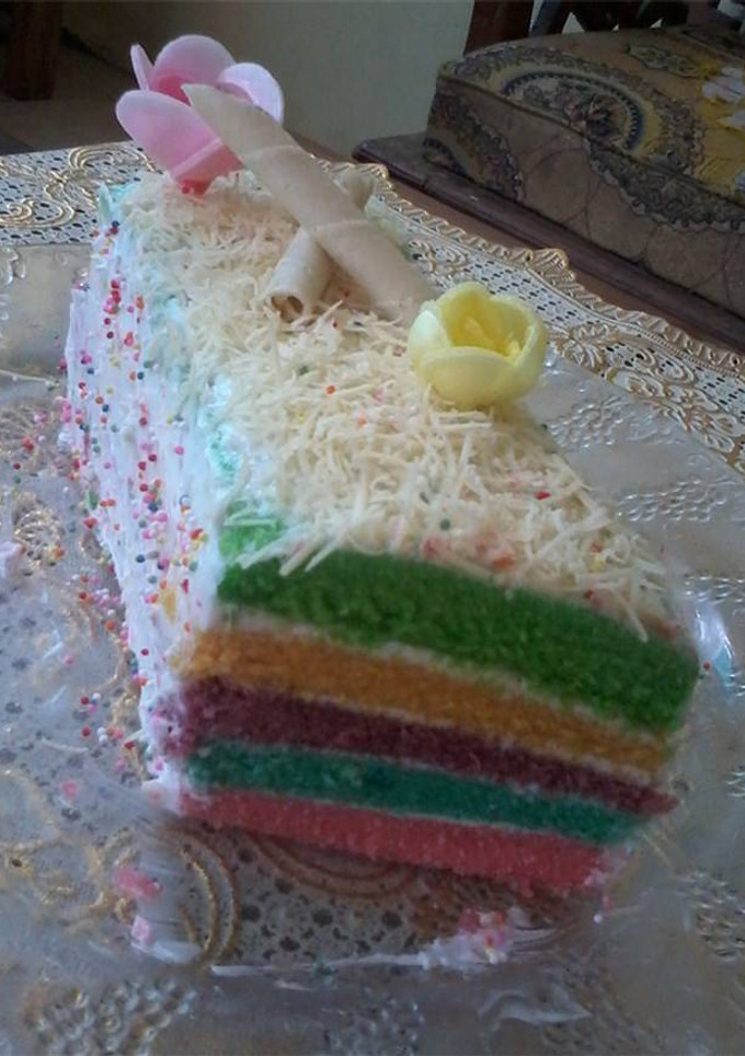 Foto resep Rainbow cake ^_^