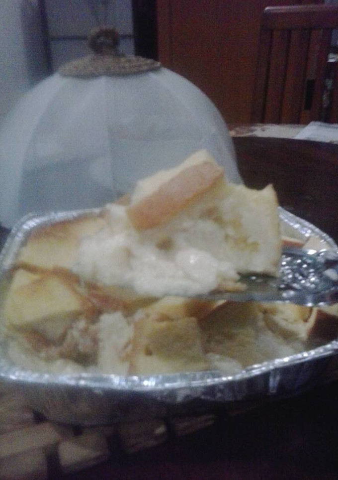 Foto resep Puding Roti krim Custard Vanilla