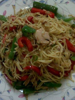 Foto resep Spaghety Tumis Tuna Paprika