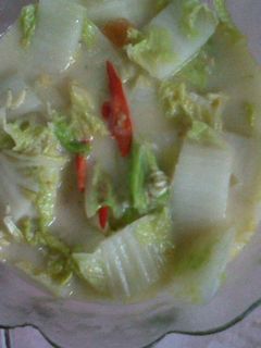 Foto resep Tumis sawi putih dengan santan