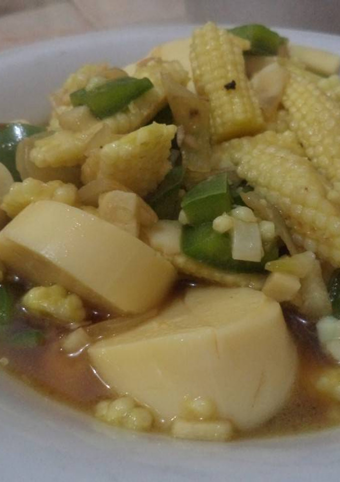 Foto resep Tumis keputren paprika tofu