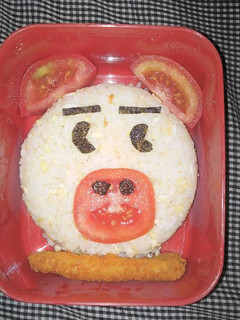 Foto resep Bento nasi goreng piglet
