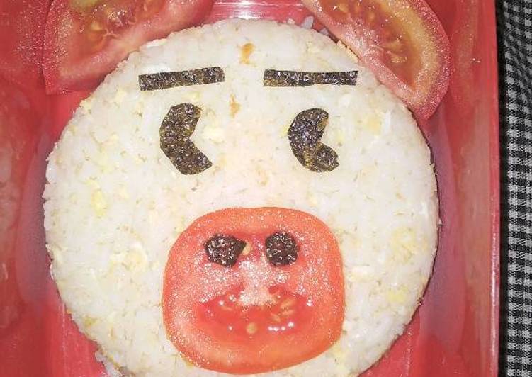 Resep Bento nasi goreng piglet Super Enak