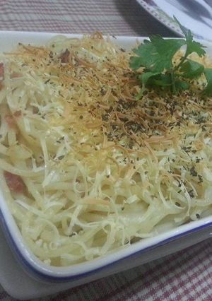 Foto resep Spaghetti Daging Panggang Keju