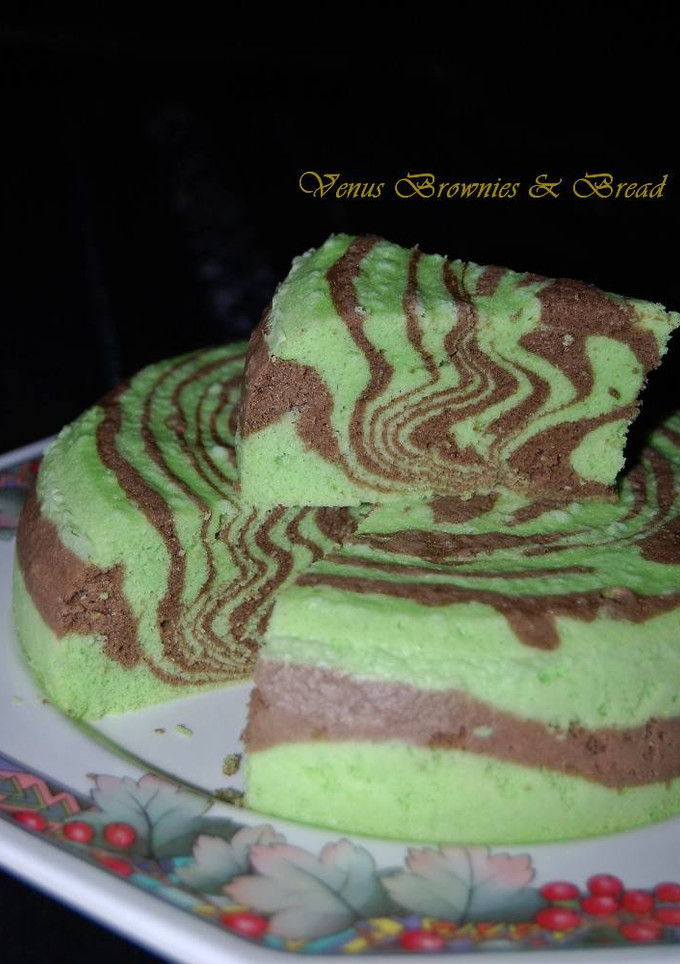 Foto resep Pandan Zebra Cake