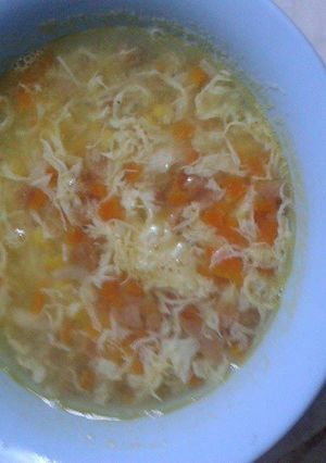 Foto resep Sup Jagung warna warni