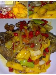 Foto resep Bawal siram sambal mangga