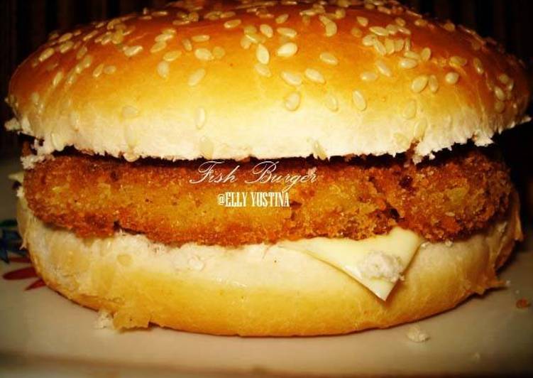 Cheesy Fish Burger (Edisi Anak Sehat)