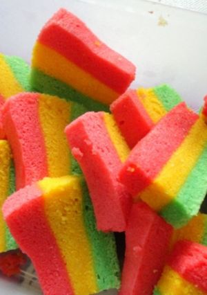 Foto resep Bolu Pelangi Kukus