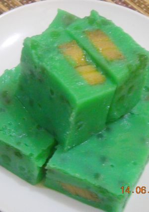 Foto resep KUE HUNKWE PANDAN MUTIARA PISANG
