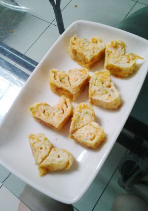 Foto resep Telur Gulung Bentuk Hati ala Korea <3