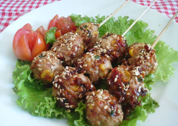 Resep Sate Bola Bola Ayam Isi Sayur Oleh Enni Faizah Cookpad